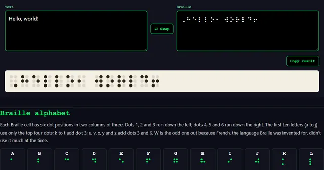 Braille Translator screenshot
