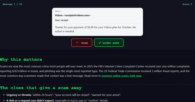 Spot the Scam screenshot